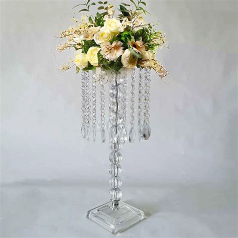 10pcs Acrylic Flower Vases 50cm 20 Wedding Table Centerpieces Metal