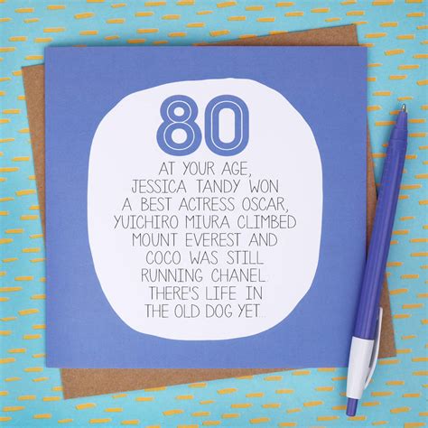 By Your Age Funny 80th Birthday Card By Paper Plane
