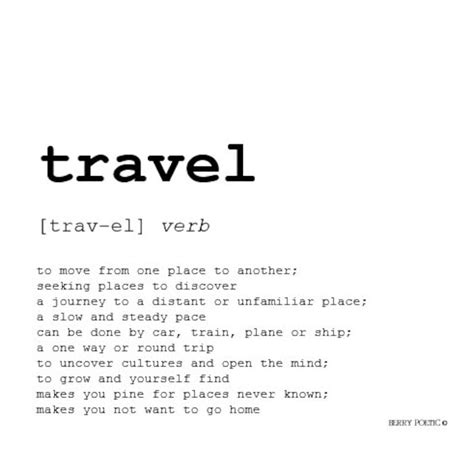Travel Poem Print Postcard Inspirational Poem Card Inspirational