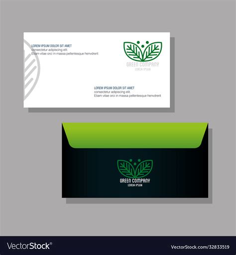 Corporate Identity Brand Mockup Envelope Vector Image