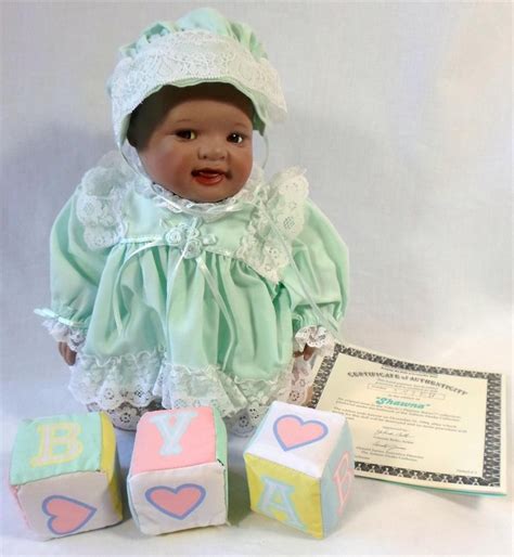 shawna african american porcelain girl doll ashton drake galleries certificate ebay