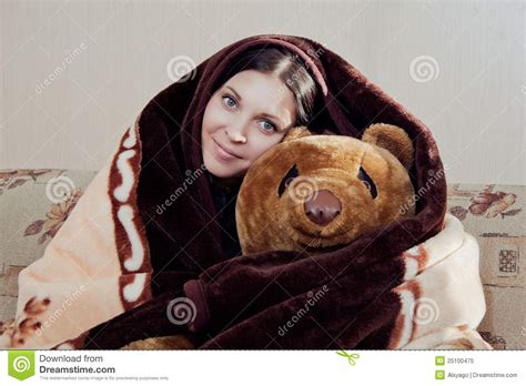 woman with teddy bear stock image image of adult beautiful 25100475