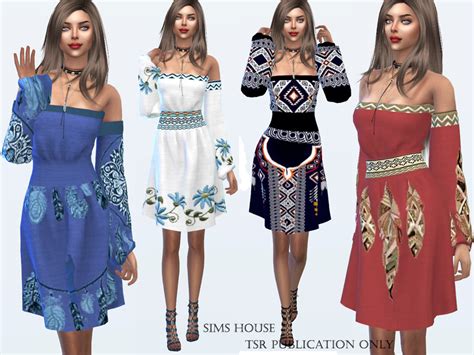 The Sims Resource Dress Boho Chic
