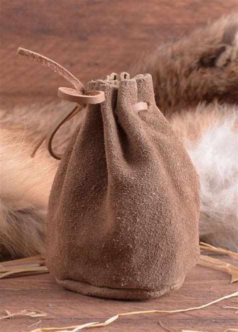 Our Medieval Leather Pouch Is Sewn In Cylindrical Shape Simple Nice