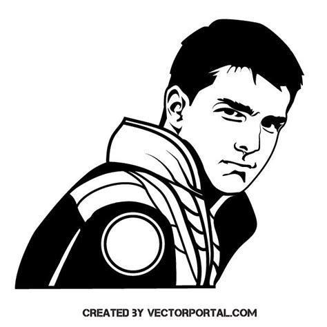 Actor Tom Cruise Vector Image Tom Cruise Free Vector Illustration