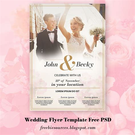 Wedding Flyer Template A4 Size Free Psd Download Wedding Flyer