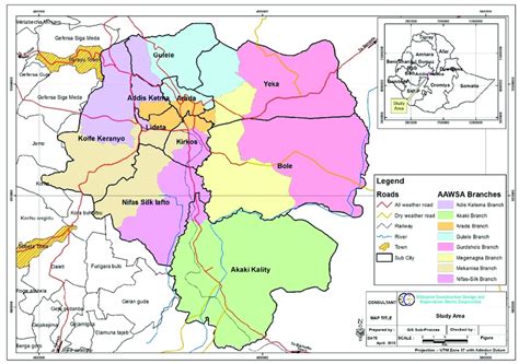 Map Of Addis Ababa Ethiopia Download Scientific Diagram