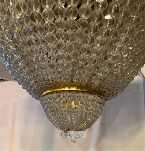 Mounts flush with the ceiling with little or no space between the fixture and the ceiling itself. Set of 4 Beaded Crystal Basket Flush Mount Brass Ceiling ...