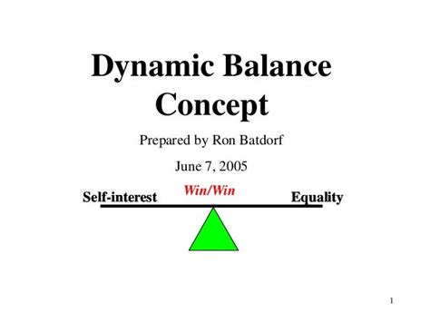 Dynamic Balance Concept