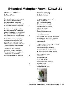Extended Metaphor Poem By Ms Viola Swamp Teachers Pay Teachers