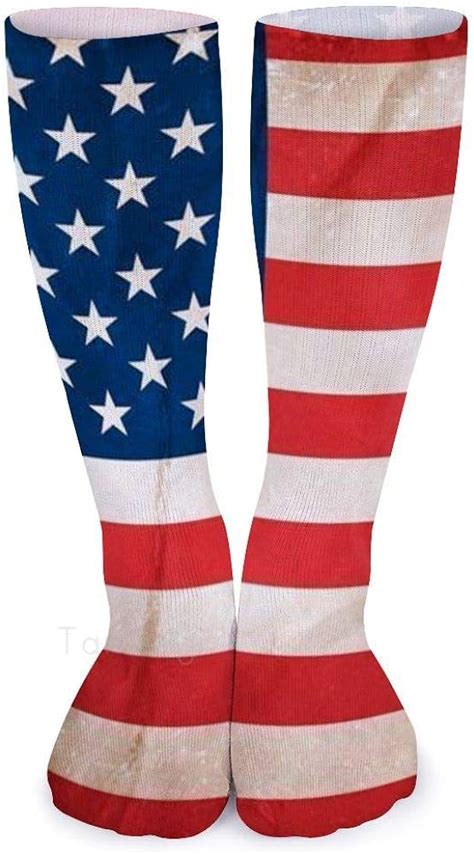 Vintage American Flag Athletic Compression Socks Casual 165inch Long
