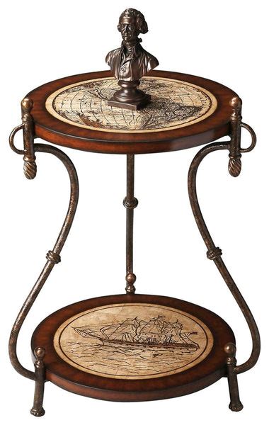 Buy Butler Furniture But 4195070 Traditional Round Accent Table Fossil