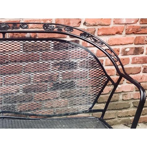 1960 Mid Century Modern Russell Woodard Wrought Iron Glider Bench