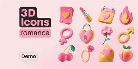 3d Icons Pack Romance Demo Figma Community