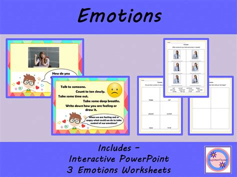 Emotions Powerpoint And Worksheets Teaching Resources