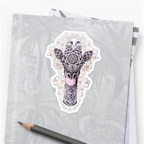 Giraffe Stickers By Bioworkz Redbubble