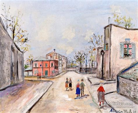 Maurice Utrillo Street In Sannois Oil Painting