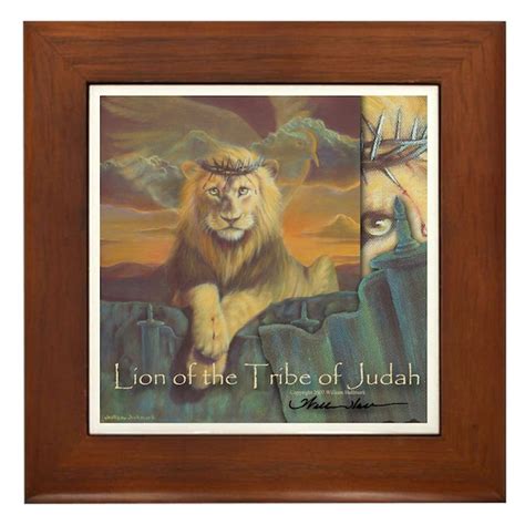Lion Of Judah Fine Art Framed Tile By Christianart1