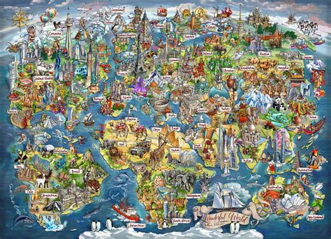 Area Attractions Map Illustration Illustrated Maps By Rabinky Art Llc