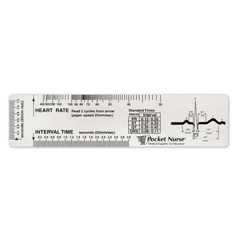 Ekg Ruler Clear Nasco Healthcare