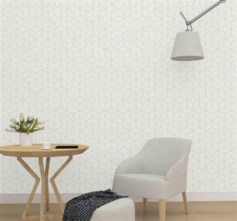 Modern Geometric Perspective Nude Contemporary Wallpaper Tenstickers