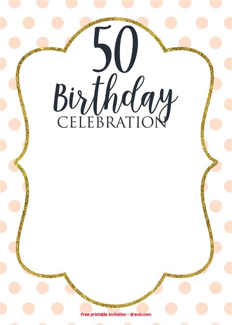 50th Birthday Invitations Online Free Printable Birthday Invitation
