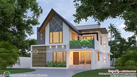 New Trending Mixed Roof House In 2548 Square Feet Kerala Home Design