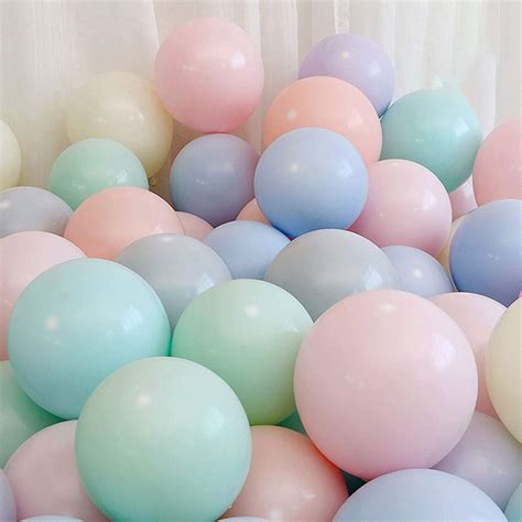Pcs Pastel Latex Balloons Inches Macaron Candy Rainbow Assorted Color Latex Balloons For