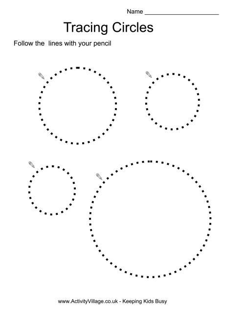 Circle Tracing Worksheets