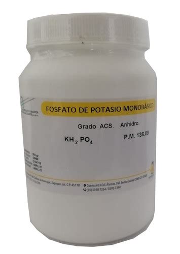 Fosfato De Potasio Monobasico Grado Acs De 500g Dibbiotek