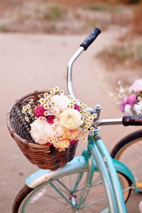 Flowers In Bike Basket Cute Photos Pinterest