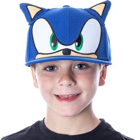 Sonic Sega Pixel Face Black Snapback Cap Sonic The Hedgehog Bioworld