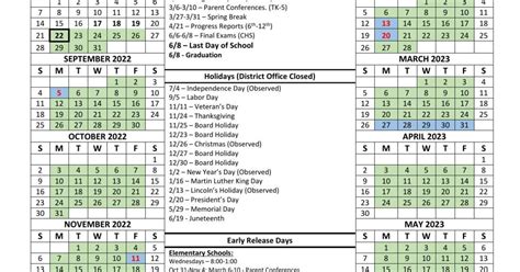 2022-2023 CUSD Calendar | | coastalview.com