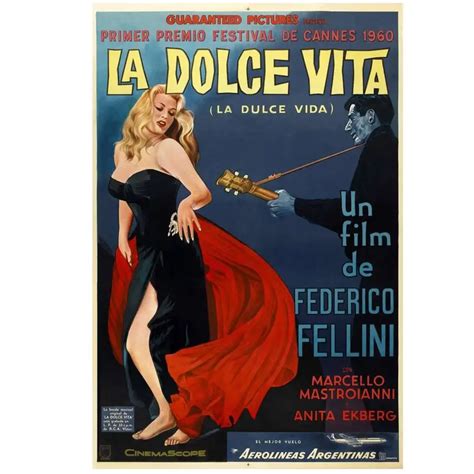 La Dolce Vita Film Poster 1960 Vintage Movies Movie Posters