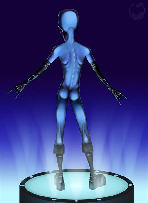 Rule 34 Alien Blue Skin Boots Facing Away Gloves Male Male Only Megamind Megamind Character