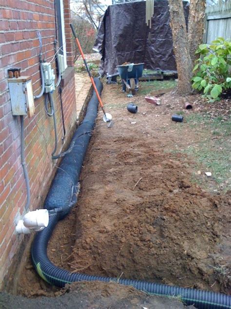 French Drain System Around Outside Of House French Drain Backyard