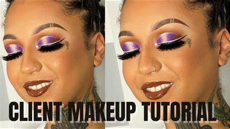 Client Makeup Tutorial Cut Crease Halo Eyeshadow Youtube