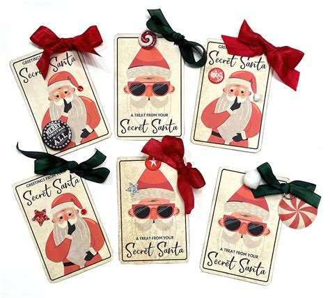 Secret Santa Printable Tags Christmas Gift Tags Pdf Png And By