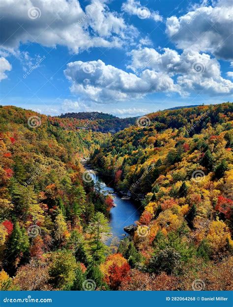 Obed Wild Scenic River Autumn Leaves Fall Nature Art Stock Photo