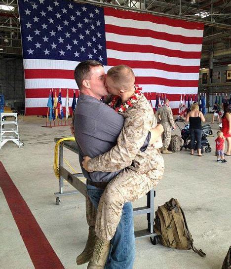 Gay Marines Follow In Wake Of Lesbian Home Coming Kiss Daily Mail Online