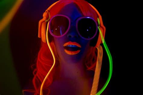 Glow Uv Neon Sexy Disco Female Cyber Doll Robot Electronic Toy Stock Photo By Dubassy