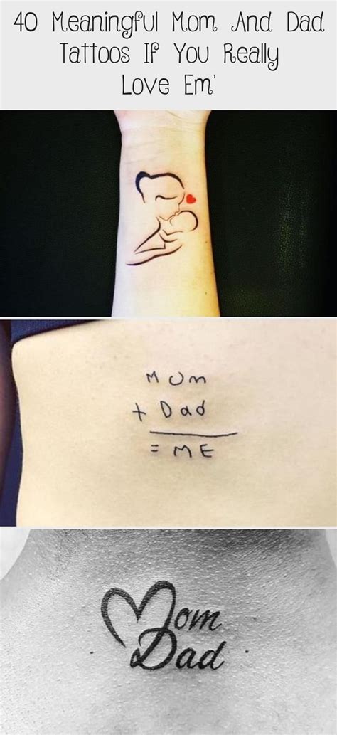 Mama Papa Tattoo Klein