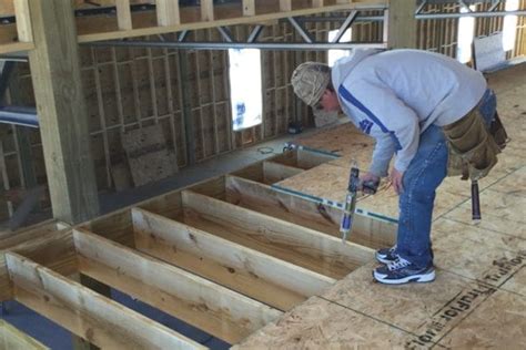 I just wanted to build up a subfloor and just make sure that is level. Install second-story subflooring - Pro Construction Guide