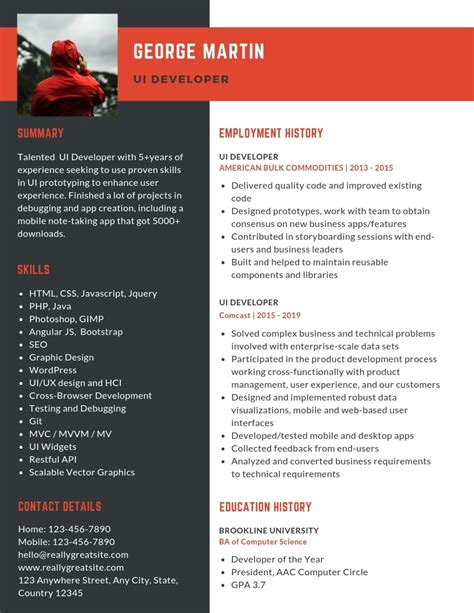 Discover the best cv maker apps for your android or ios device and create an outstanding curriculum vitae. UI Developer Resume Samples & Templates PDF+Word 2019 ...