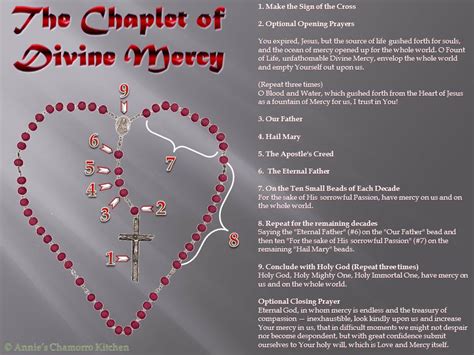 Begin by touching the crucifix and pray the sign of the cross. Chaplet of Divine Mercy ~ Chamorro Translation | Annie's ...
