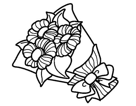 Scarica disegni da colorare di fiori in bianco e nero in pdf a4 sia per adulti con immagini. Disegno di Mazzo di margheritina da Colorare - Acolore.com