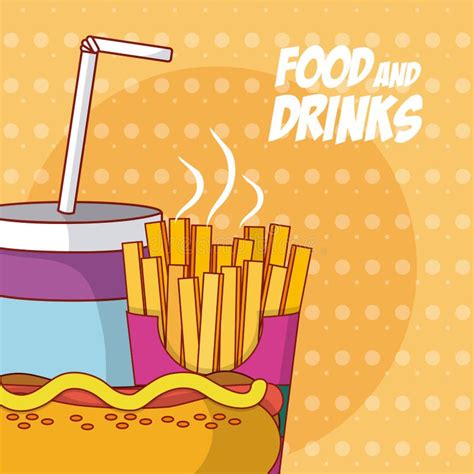 Food And Drinks Stock Vector Illustration Of Icon Design 113463431