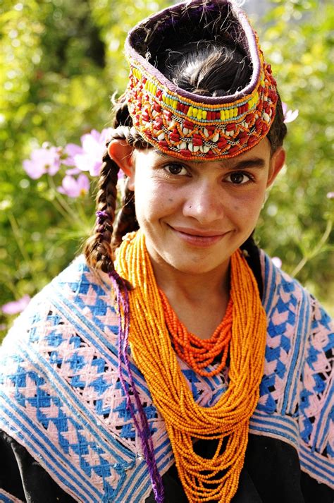 Kalash Flower Girl Kalash People Live In The Kalash Valleys In