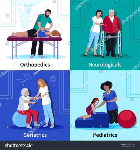 Physiotherapy Sessions Geriatric Patients Neurological Disorders Stock