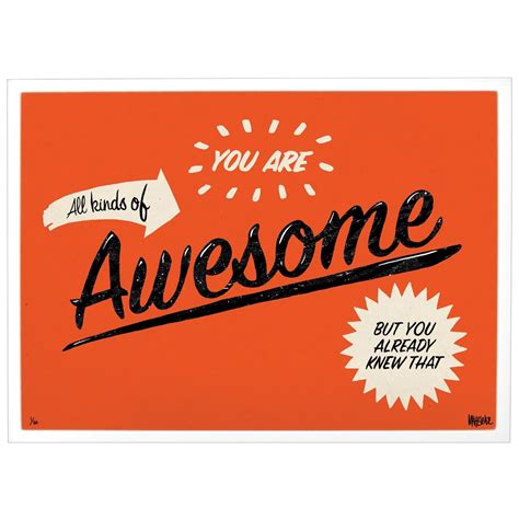 Print You Are Awesome All Kinds Of Awesome Edition 4 Sitting